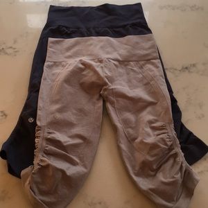 2 Pairs Lululemon Cropped Pants